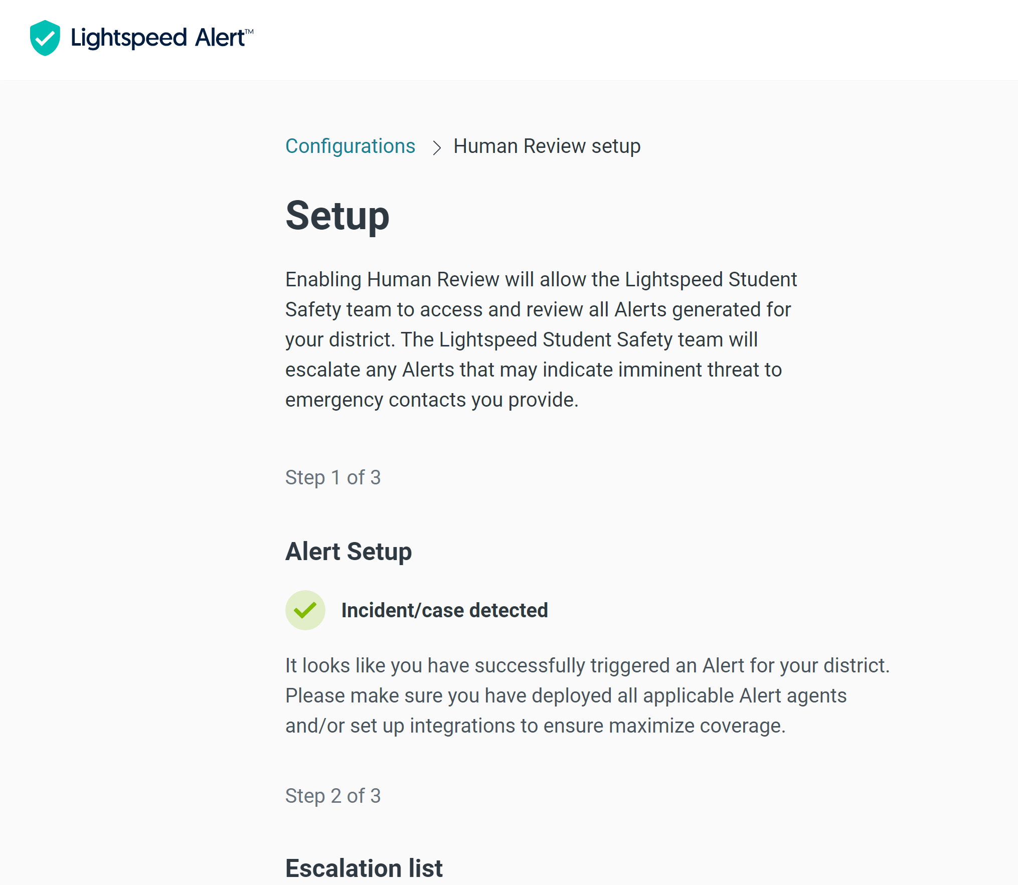 Getting Started with Human Review for Lightspeed Alert™