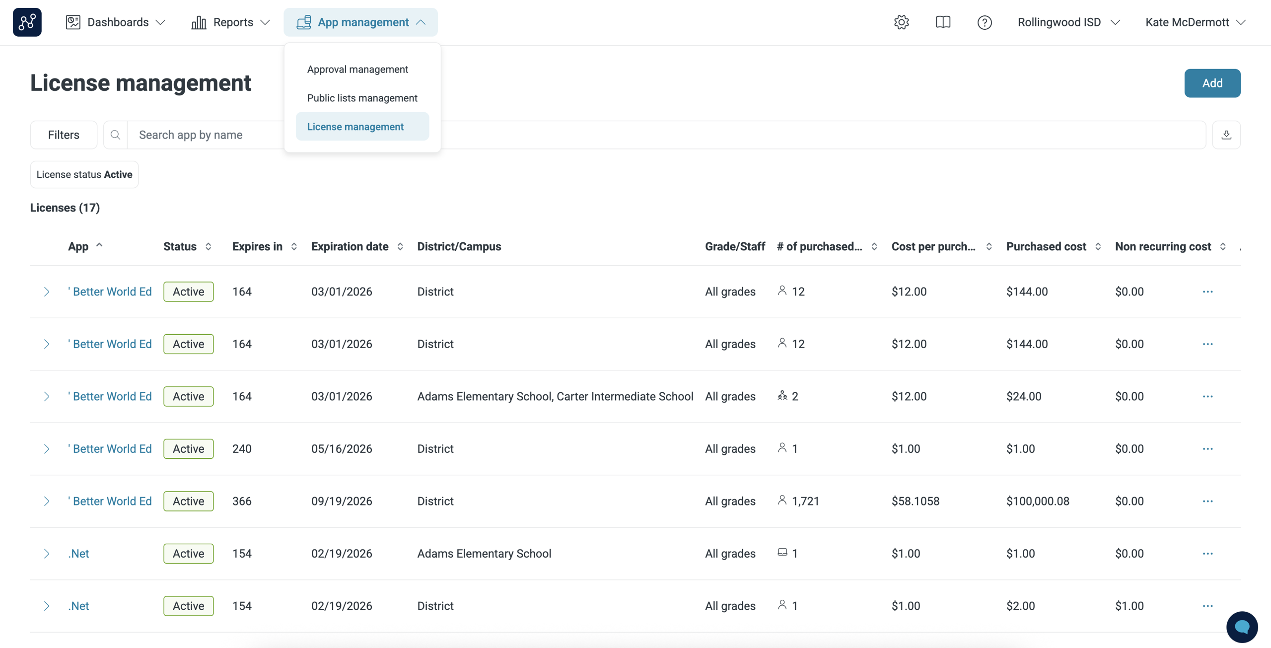 Lightspeed Insight - License Management