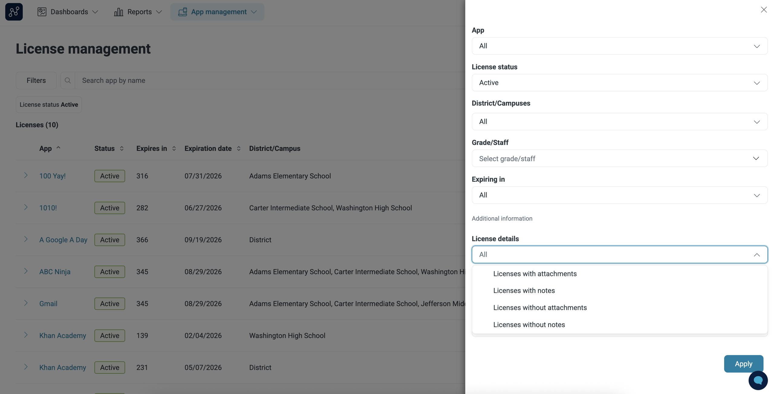 Lightspeed Insight - License Management